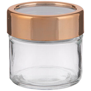Glass Jar with Window Gold Top 3oz