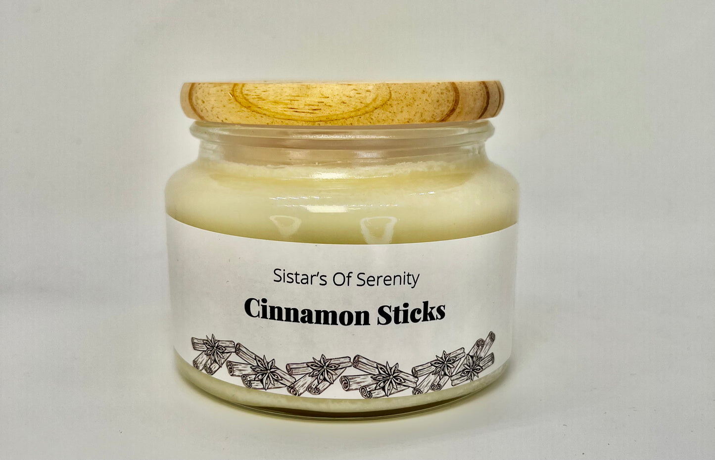 Cinnamon Sticks Glass Candle