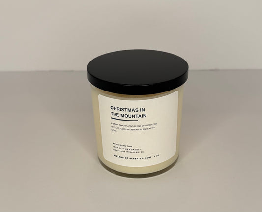 Christmas In The Mountain 8oz Glass Candle