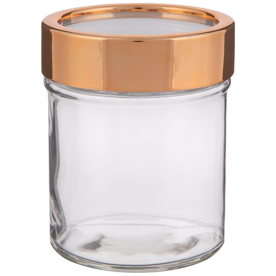 Glass Jar with Window Gold Top 10oz